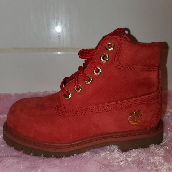 Toddler timberland winter boots (red) - Picture 2 of 5